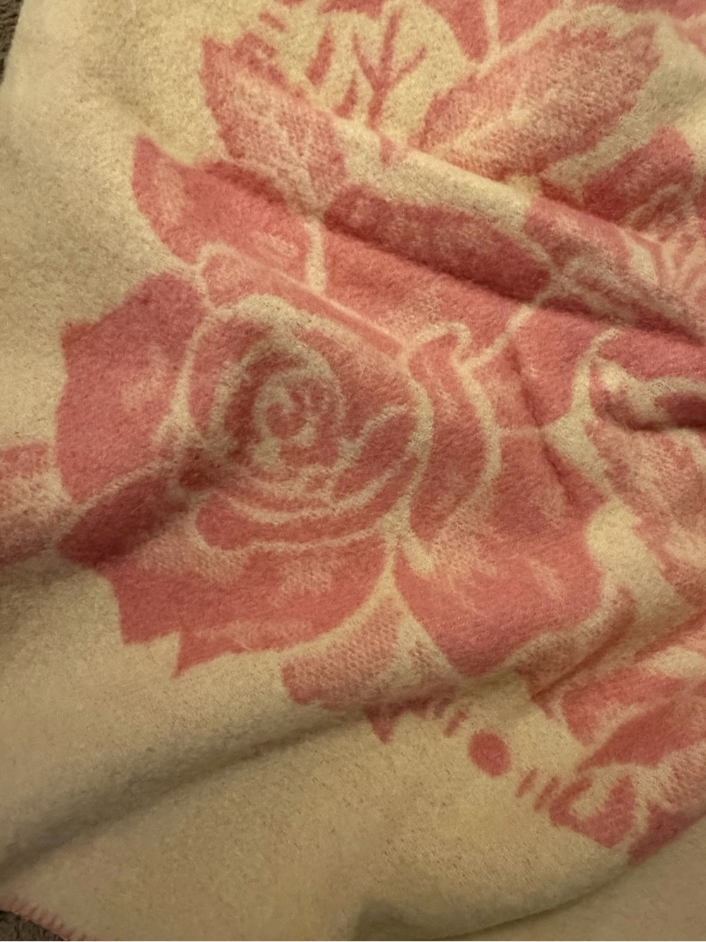 Vintage JC Penney Golden Dawn Reversible Wool Blanket 70 x 62 - Picture 7 of 9